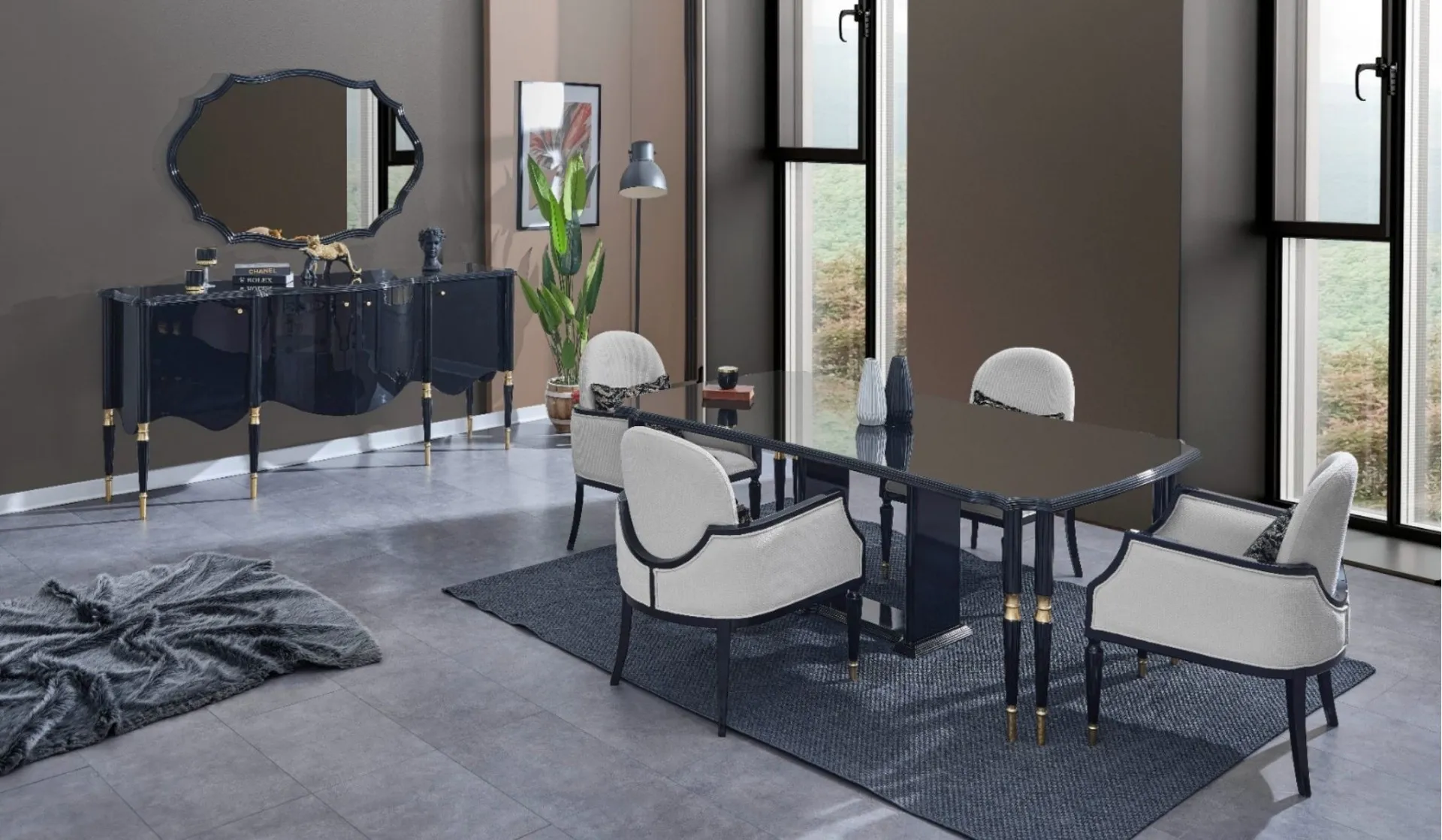 Viyana Art Deco Yemek Odası Takımı