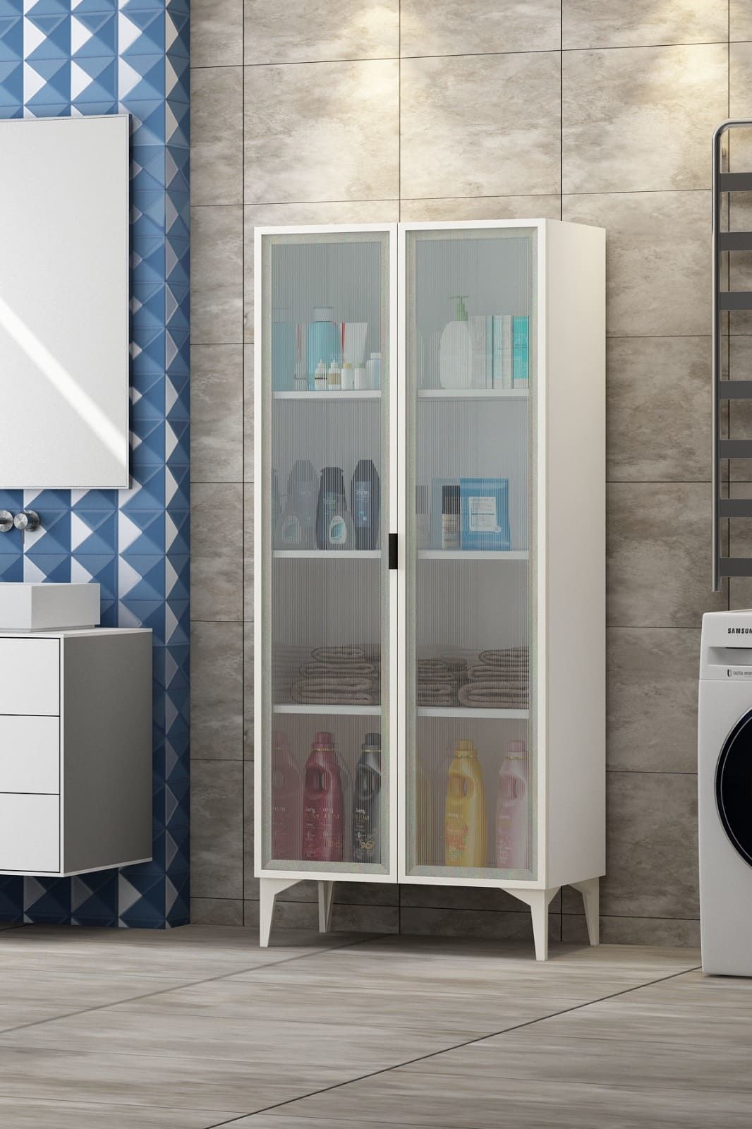 Eny Banyo Dolabı 2 Kapılı Dolap