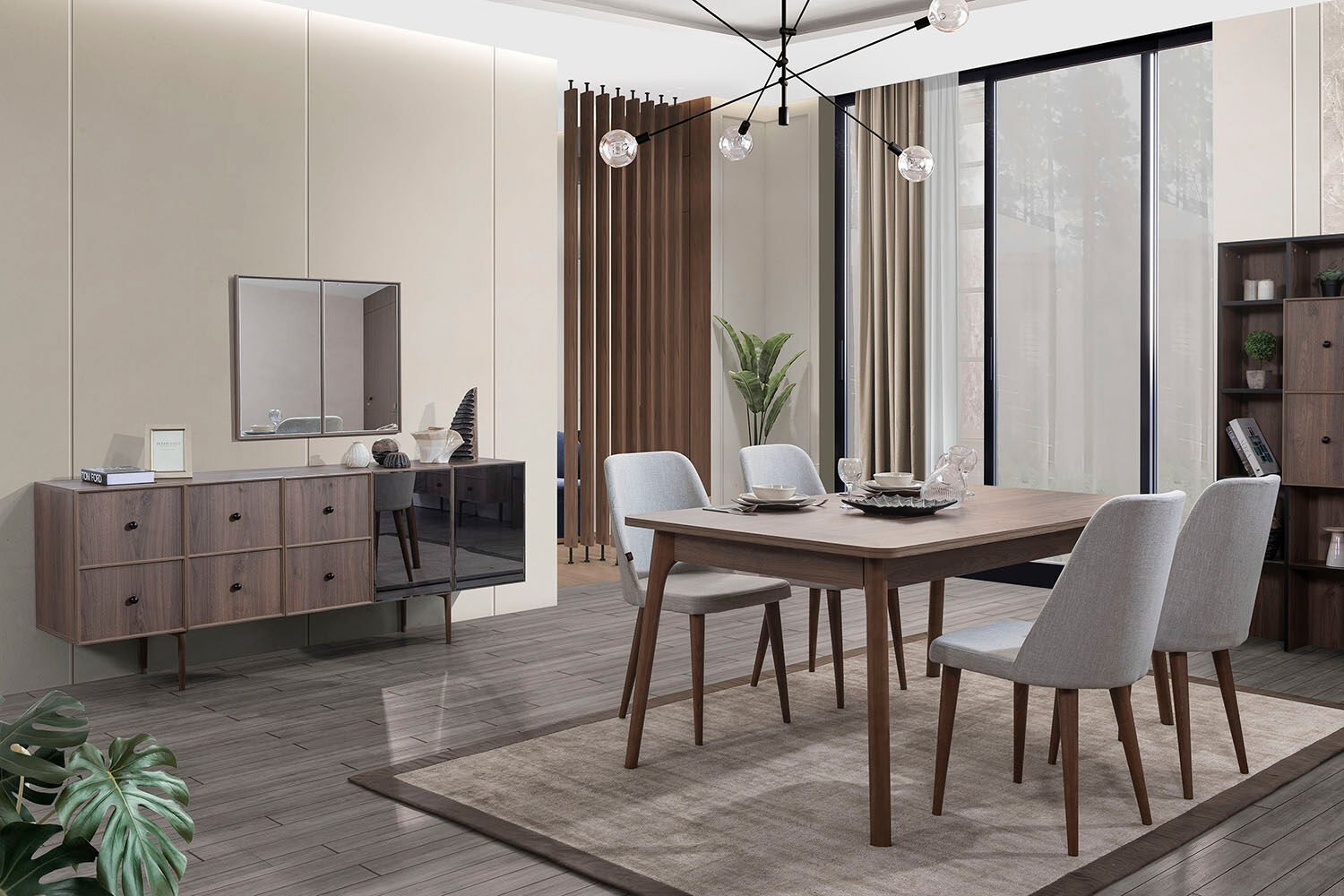 Outlet Retro Yemek Odası Takımı