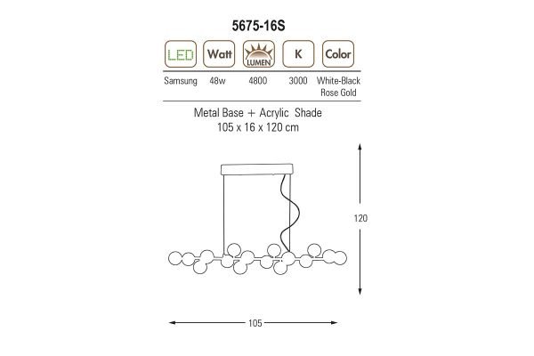 5675-16S 16'lı Optik Sıralı Sarkıt