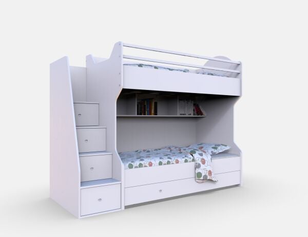 T-342 Smart Yavrulu  Ahşap Ranza