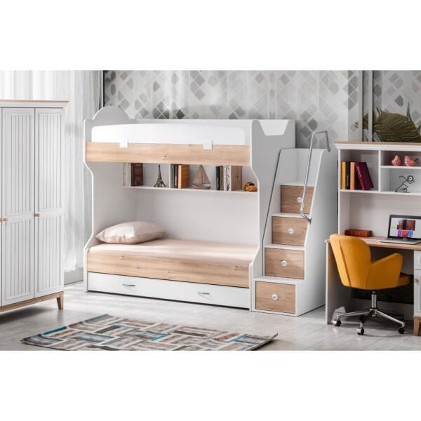 T-342 Tarz Ahşap Ranza Yavrulu ( 90X190 )