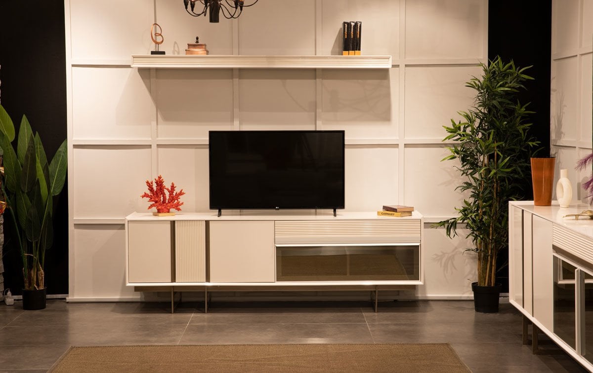 Outlet Aura Beyaz Tv Ünitesi