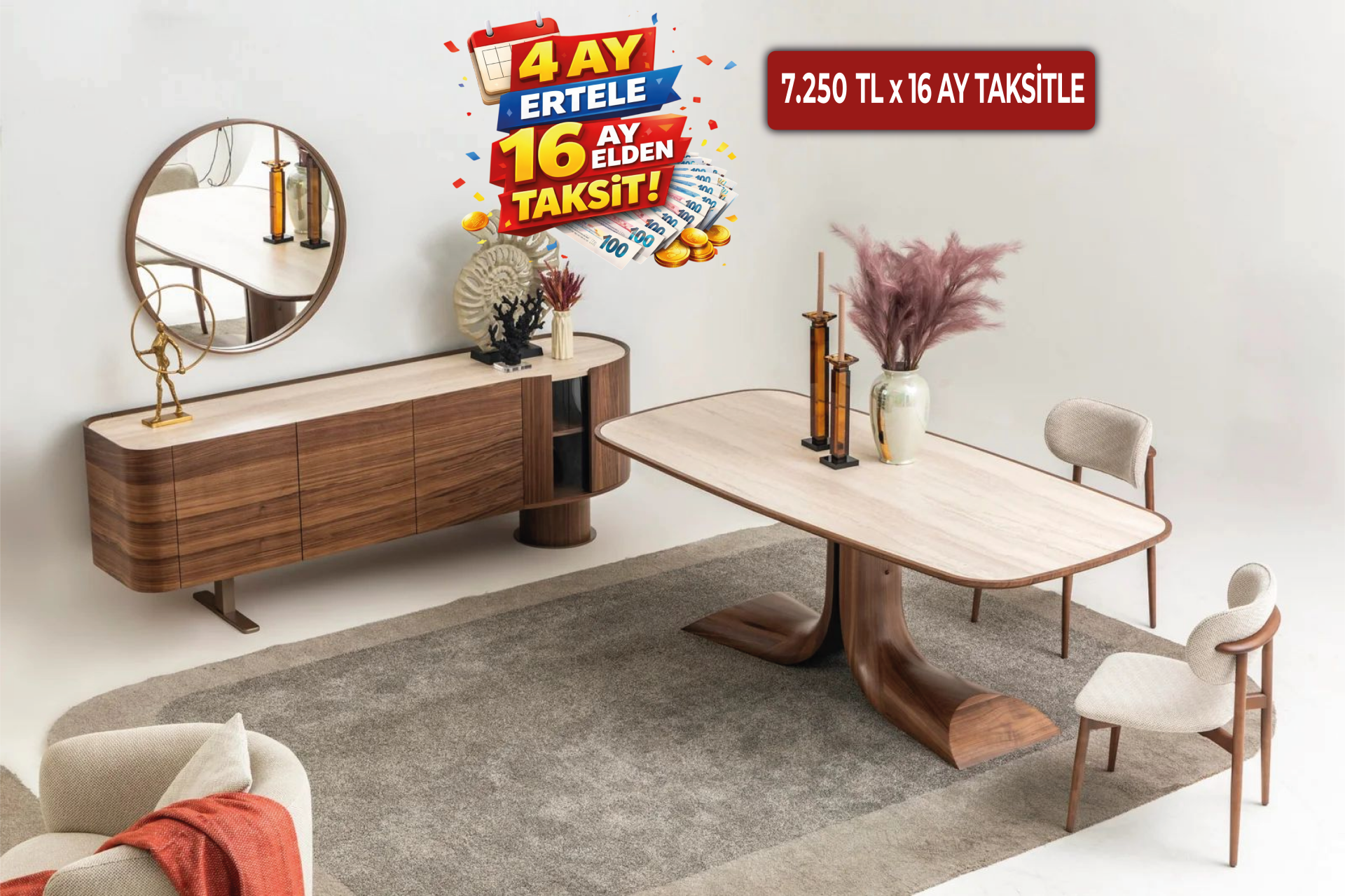 Otto Plus Yemek Odası Takımı