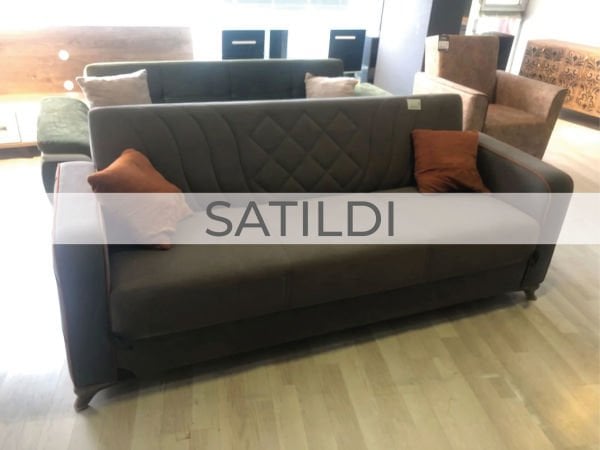 Outlet Mavi Üçlü Koltuk