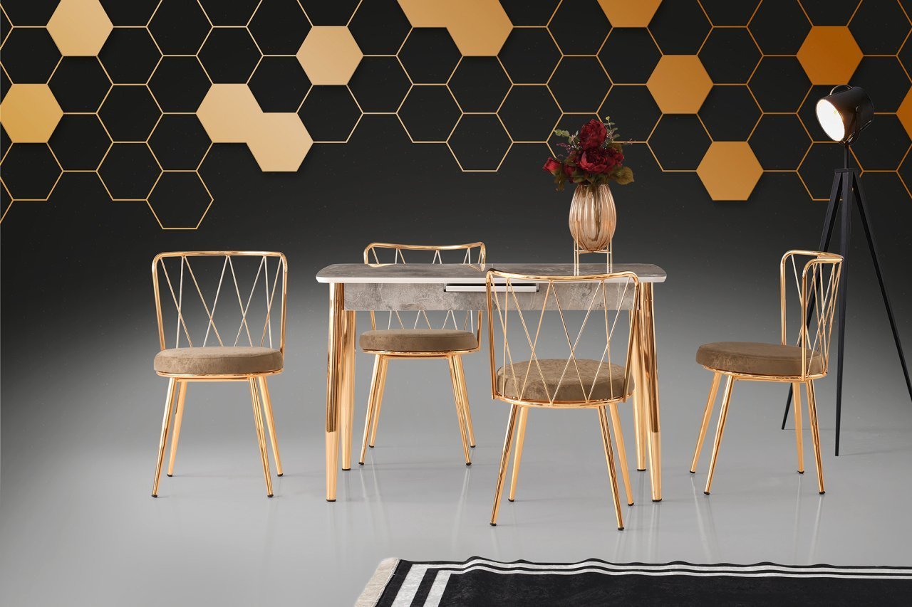 Milano Gold Masa Takımı - Yıldız Sandalye