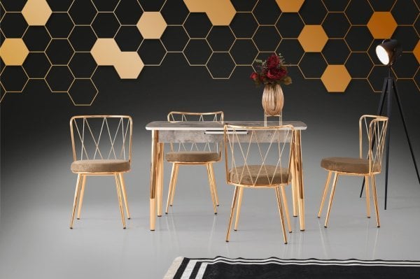 Milano Gold Masa Takımı - Yıldız Sandalye