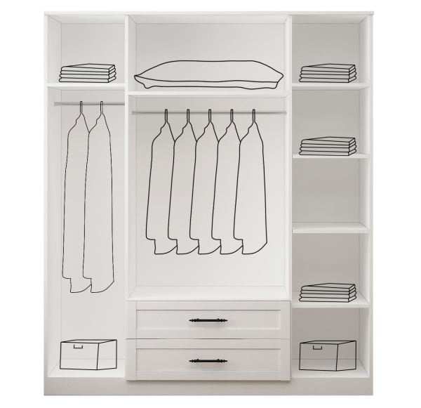 Mocca 4 Kapılı Dolap