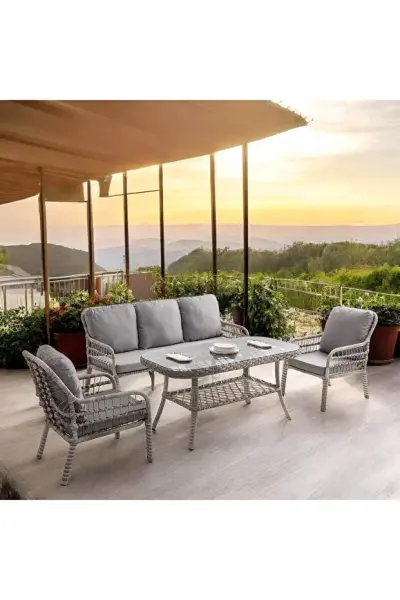 Pisa 3'lü Bahçe & Balkon Mobilyası Takımı