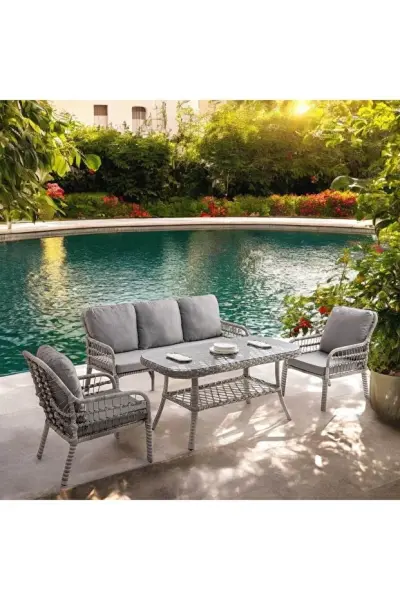 Pisa 3'lü Bahçe & Balkon Mobilyası Takımı