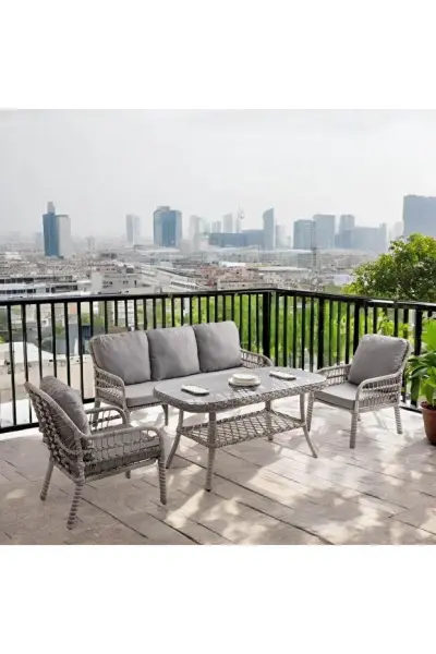 Pisa 3'lü Bahçe & Balkon Mobilyası Takımı