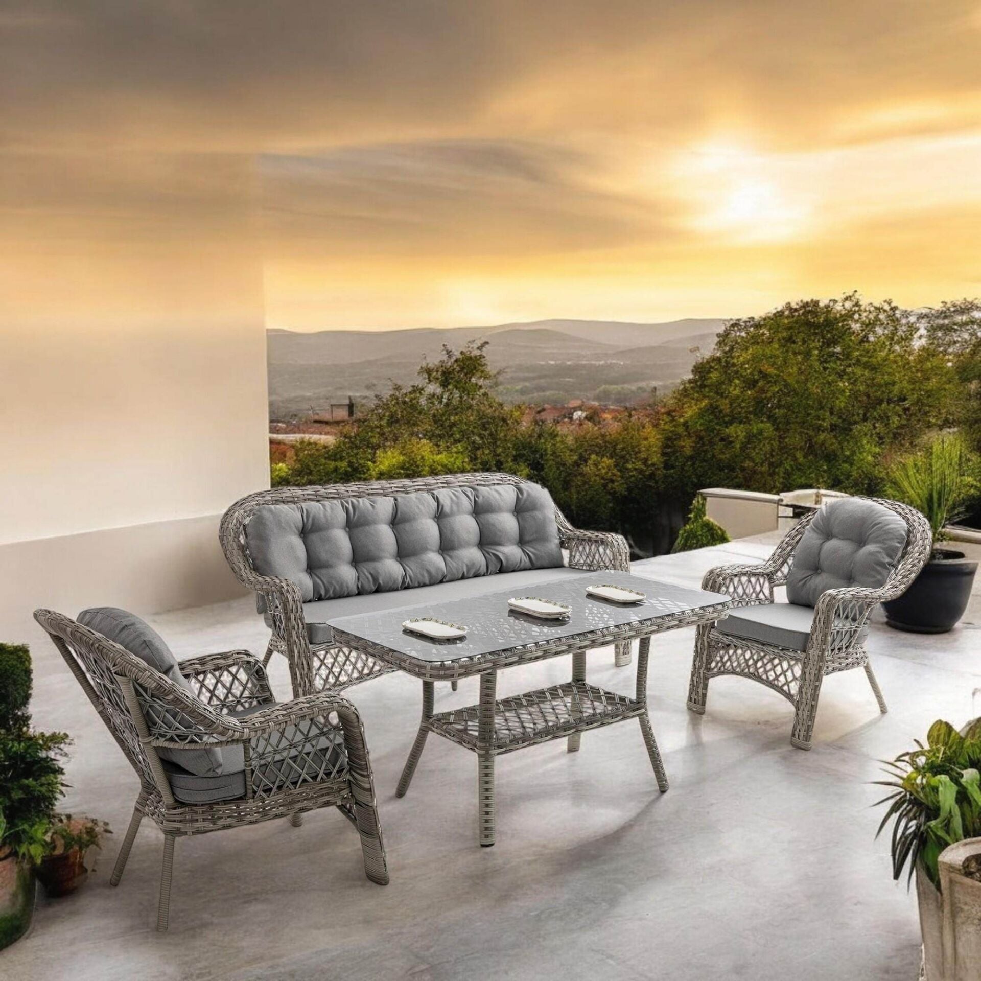 Lora Üçlü Bahçe & Balkon mobilyası