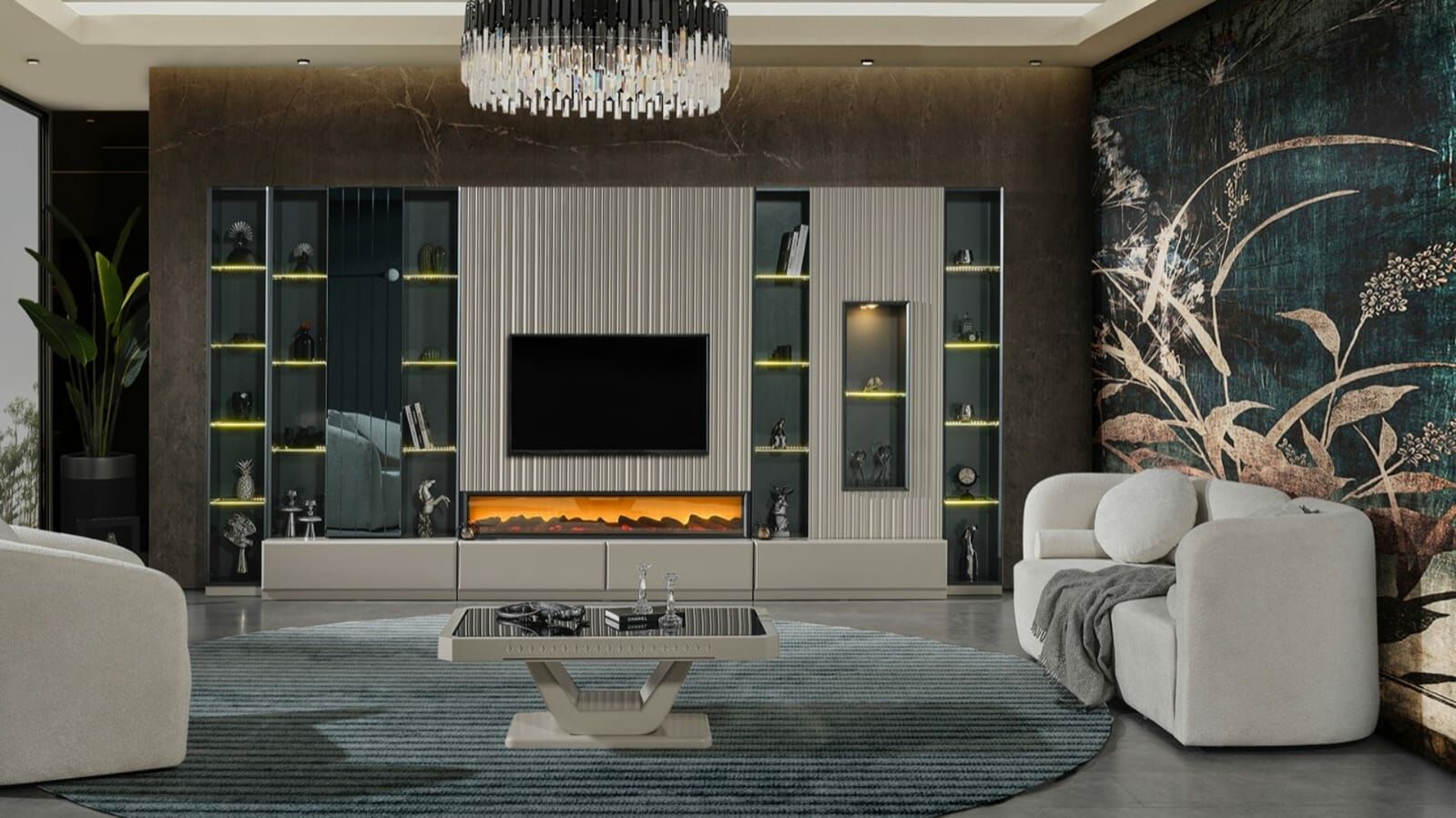 Everest Şömineli  Tv Ünitesi