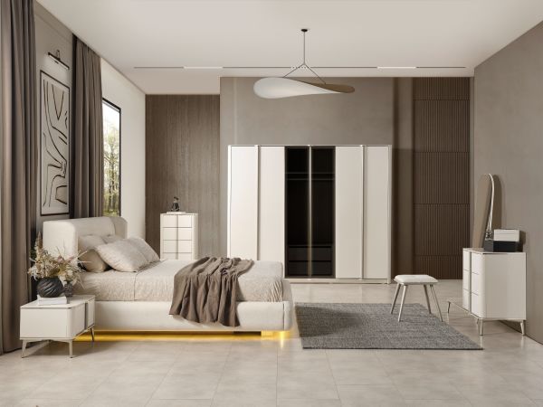 Kavis 6 Kapılı Camlı Gardolap