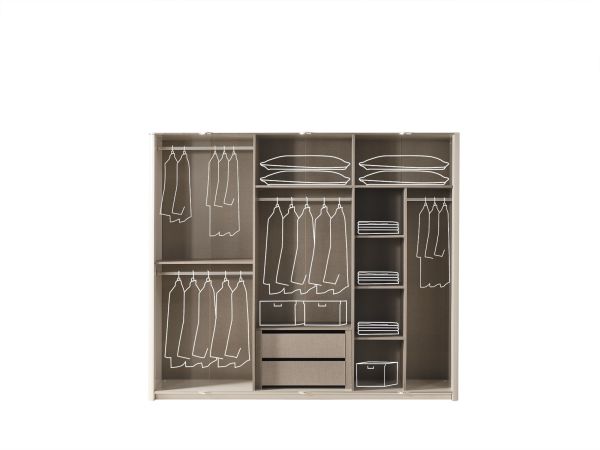 Kavis 6 Kapılı Camlı Gardolap