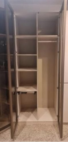 Miray İkili Kapaklı Raflı Pantolonluklu Dolap