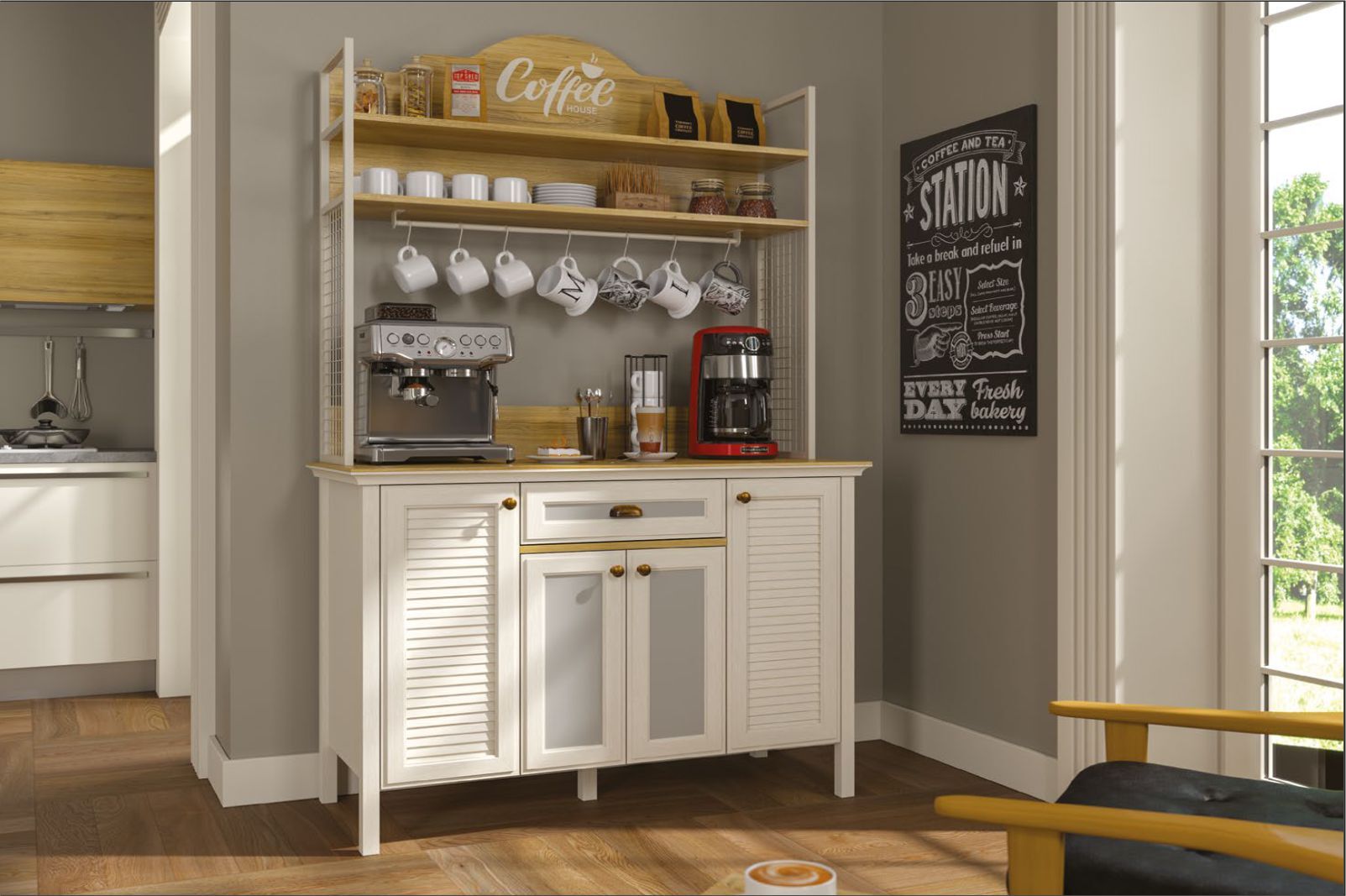 Misto 21027 Kahve Köşesi Dolabı