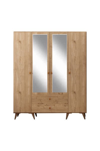 Lena Aynalı Dolap 4 Kapılı Dolap