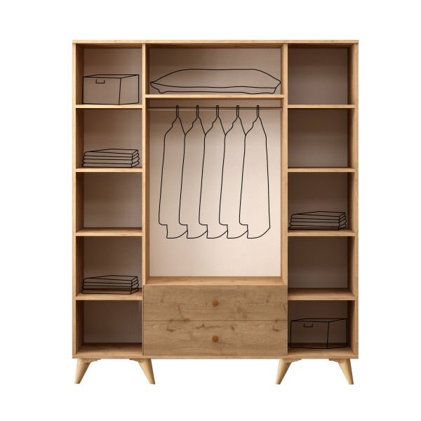 Lena Aynalı Dolap 4 Kapılı Dolap